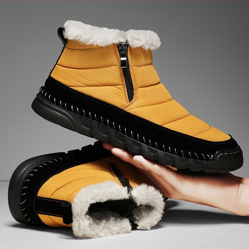 Zimske muške cipele 2024., nove pamučne cipele za vanjsku upotrebu, muške cipele s platformom većih veličina, muške prekogranične dnevne čizme za snijeg, muške zadebljane