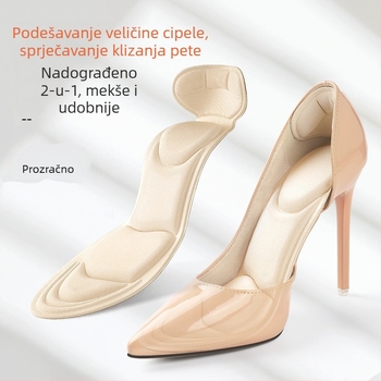 4D ulošci za žene koje se ne osjećaju umorno nakon dugog stajanja, upijaju znoj, prozračni, zadebljani, apsorbiraju udarce, super mekane cipele s visokom petom, jastučići upola manje veličine, naljepnice za pete