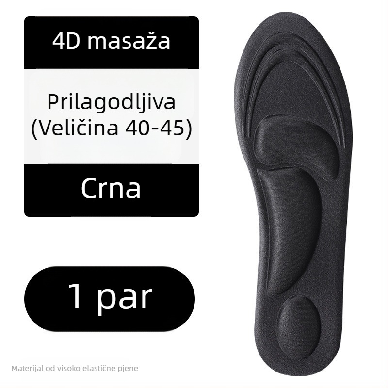 4D ulošci za žene koje se ne osjećaju umorno nakon dugog stajanja, upijaju znoj, prozračni, zadebljani, apsorbiraju udarce, super mekane cipele s visokom petom, jastučići upola manje veličine, naljepnice za pete