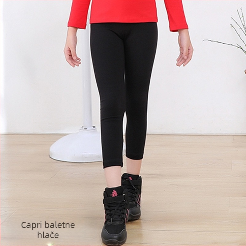 Dječje plesne hlače za vježbanje, bokserice s tri točke učvršćivanja, crne zaštitne kratke hlače s etničkim donjim dijelom, bokserice za djevojčice