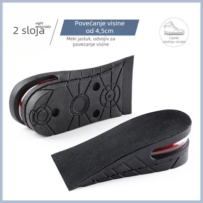 Unutarnji povišeni uložak za muškarce i žene, nevidljivi sportski mekani uložak, udoban, apsorpcijski, zračni jastuk, podloga za podizanje, puni jastuk, super mekani povišeni uložak