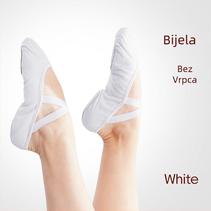 Plesne cipele za žene s mekim dnom za vježbanje, rastezljive dječje cipele za jogu bez vezica, cipele za kineski ples s mačjom kandžom