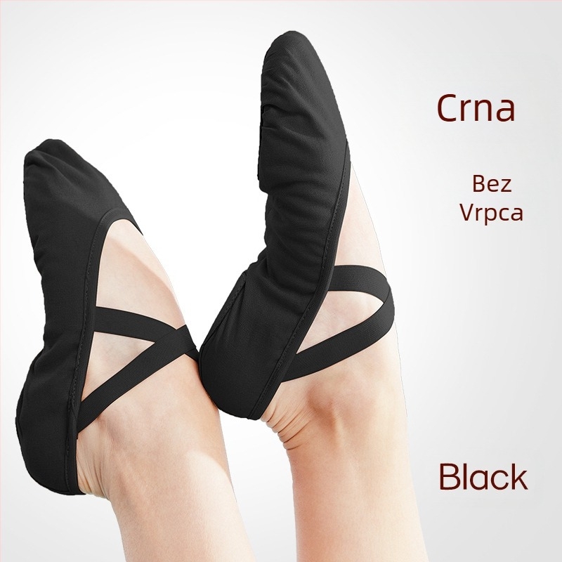 Plesne cipele za žene s mekim dnom za vježbanje, rastezljive dječje cipele za jogu bez vezica, cipele za kineski ples s mačjom kandžom