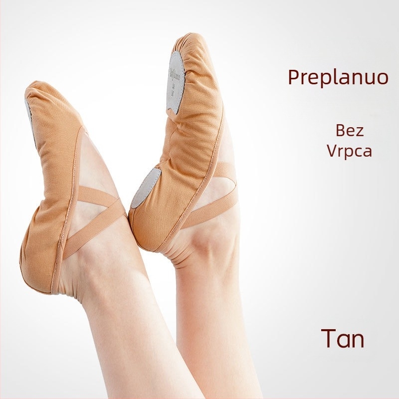 Plesne cipele za žene s mekim dnom za vježbanje, rastezljive dječje cipele za jogu bez vezica, cipele za kineski ples s mačjom kandžom