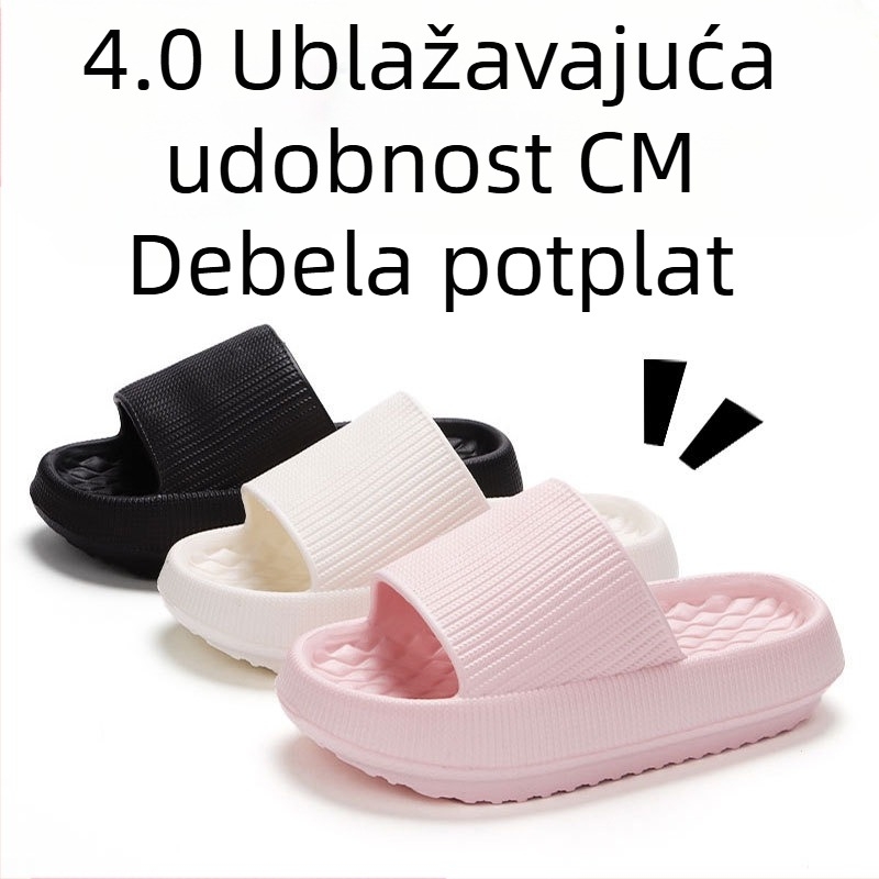 Papuče s debelim dnom od 4 cm, ženske prekogranične ekskluzivne papuče od mekog dna od EVA materijala za veće veličine, kućne sandale za parove na veliko