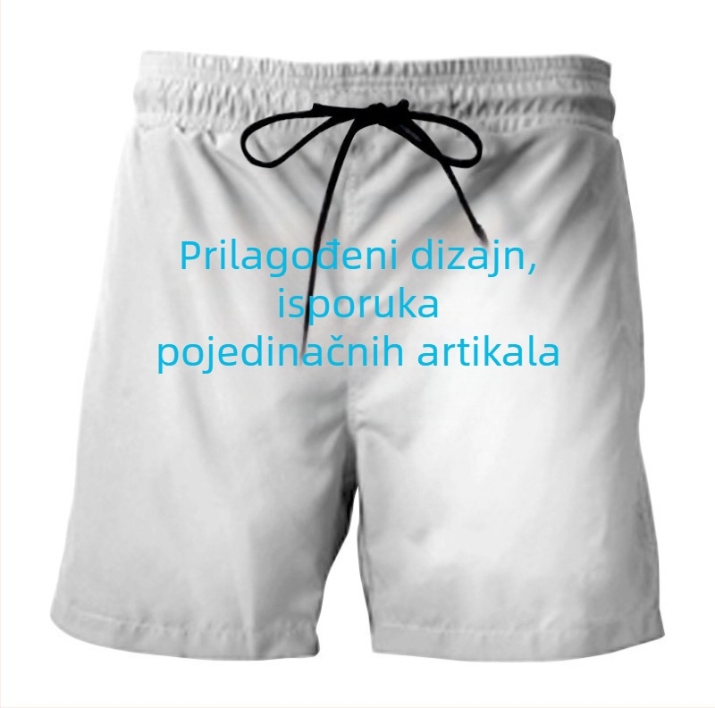 Nove muške modne havajske hlače za plažu s printom vanjske trgovine, europske i američke kratke hlače za plažu s cvjetnim printom, prozračne