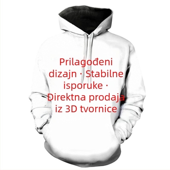 Proljeće i jesen 2024. Nova prekogranična majica s kapuljačom, europski i američki stil, modna, univerzalna, s 3D printom, muška, udobna, vintage, s kapuljačom