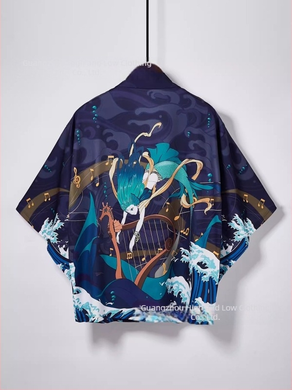 2024 Prekogranični novi proizvod Retro Element Series ogrtač Novi Harajuku Kimono ogrtač Vanjska odjeća Haori ogrtač Kardigan