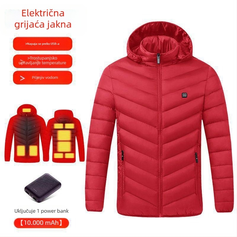 Nova tehnologija električnog grijanja, pamučno podstavljene jakne za muškarce i žene, pametno grijanje, pamučno podstavljena odjeća, punjenje, grijanje cijelog tijela, zimski kaput