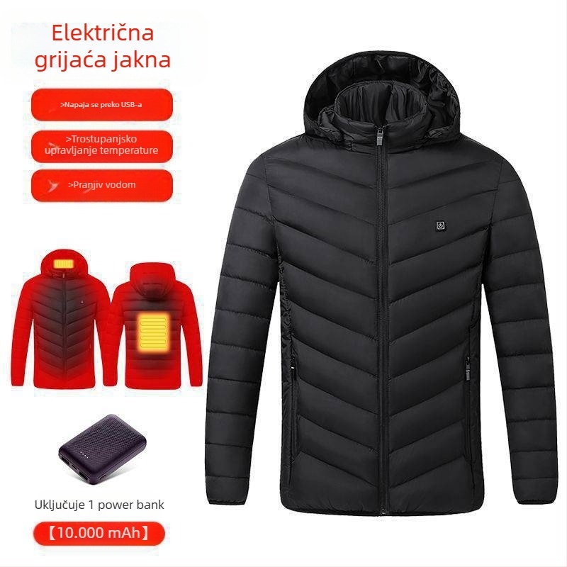Nova tehnologija električnog grijanja, pamučno podstavljene jakne za muškarce i žene, pametno grijanje, pamučno podstavljena odjeća, punjenje, grijanje cijelog tijela, zimski kaput