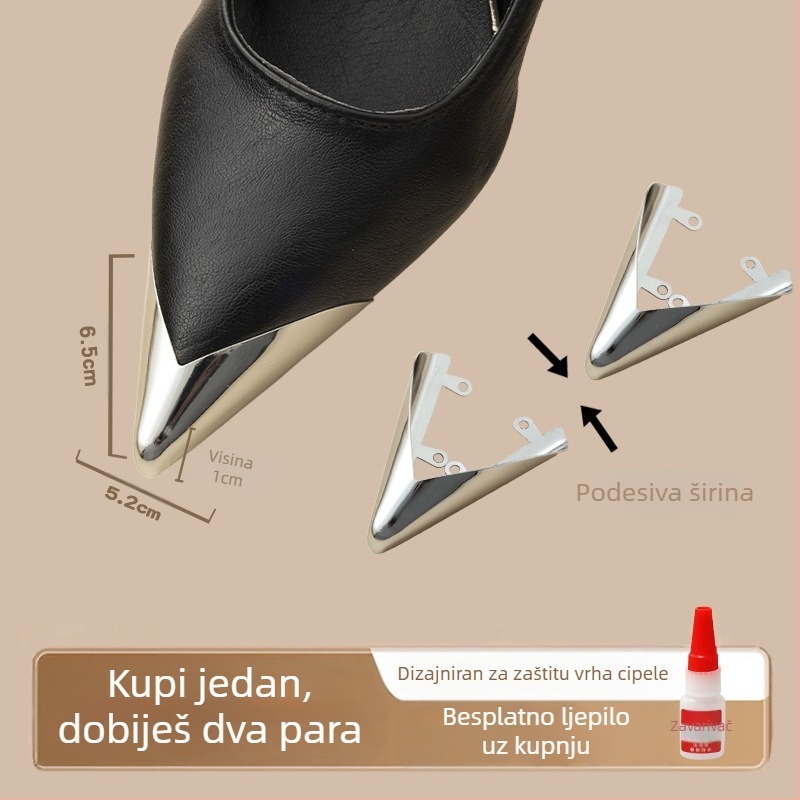 Zaštitnik za prste, Zaštitnik za prste, Vrh cipele protiv udaraca, Kožna navlaka za vrh cipele, Popravak visokih peta, Torba za špicaste prste, Artefakt od metalne glave prsta