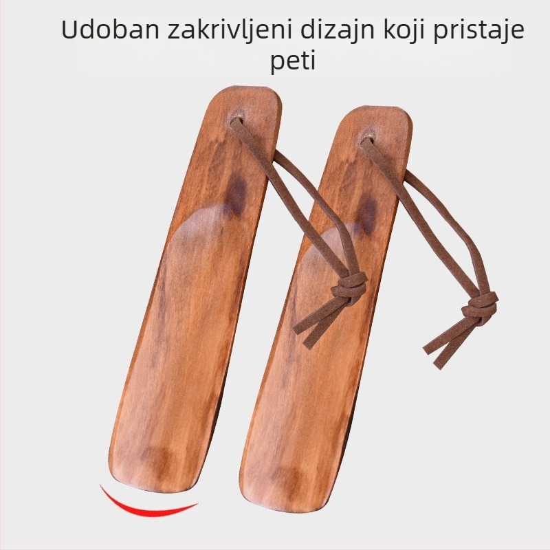 Lijeni izvlakač cipela 15,5 cm drveni izvlakač cipela s kravljim užetom, kućni izvlakač cipela, podizač cipela, pribor za cipele, laser