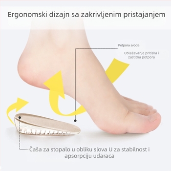 Unutarnji uložak za žene, nevidljivi jastučić za čizme, posebno za ležernu upotrebu, dezodorans, prozračan i udoban, muški silikonski polu-uložak koji ne umara stopala