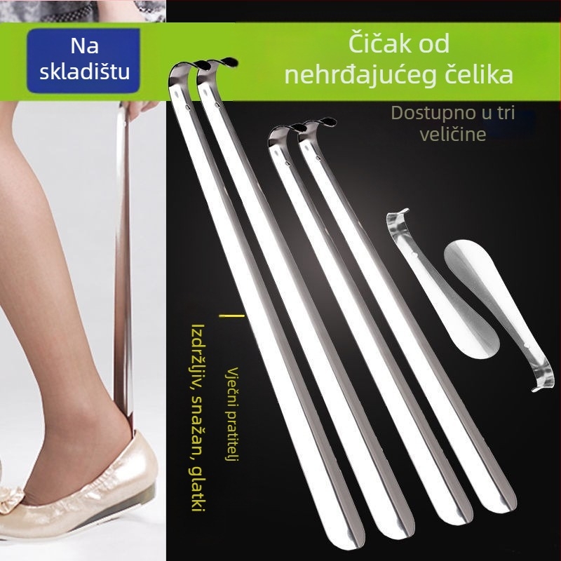 Nehrđajući čelik žlica za cipele za podizanje cipela, nositelji cipela, metalna žlica za cipele više veličina, spot veleprodaja vanjske trgovine, vruća rasprodaja