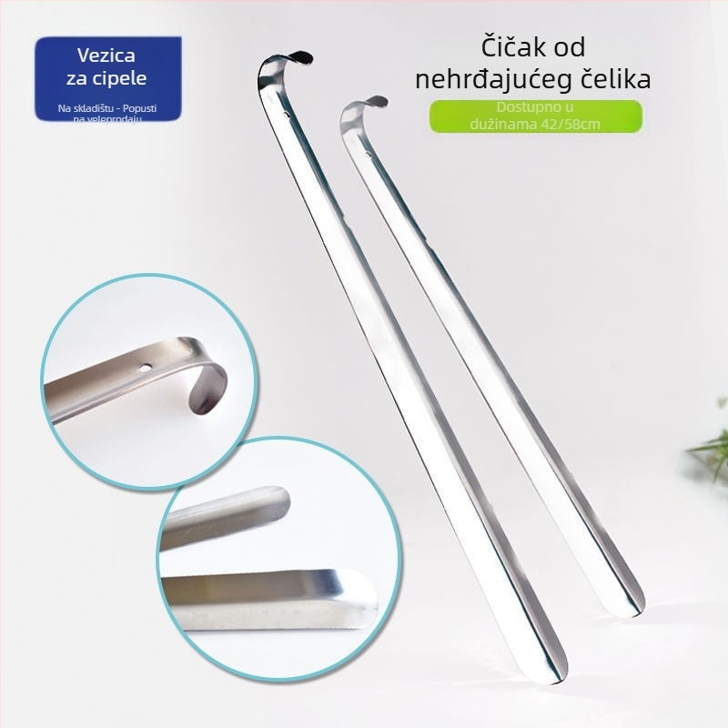 Nehrđajući čelik žlica za cipele za podizanje cipela, nositelji cipela, metalna žlica za cipele više veličina, spot veleprodaja vanjske trgovine, vruća rasprodaja