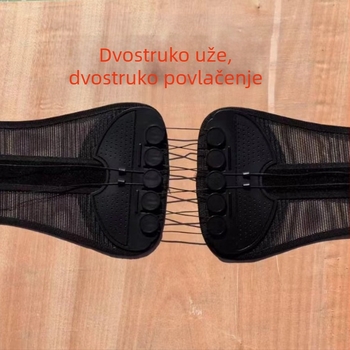 Novi dvostruko povlačeći remen za lumbalni disk, remen s tlačnim zateznim užetom, potpora struku za muškarce i žene, prozračna mrežasta tkanina