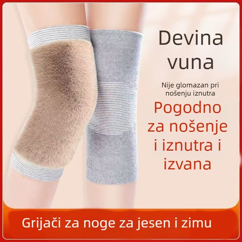 Jesenske i zimske tople navlake za koljena od devine dlake, podstavljene flisom, zadebljane, hladnootporne, za zglobove koljena, za stare i hladne noge, za bicikliste, za muškarce i žene
