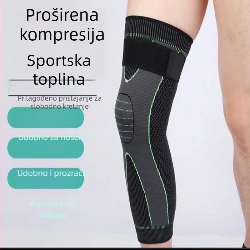 Dugi topli štitnici za koljena s flisom za muškarce i žene, starije i hladne noge, neklizajući štitnici za koljena veleprodaja, dugi najlonski remeni, štitnici za koljena od pelina