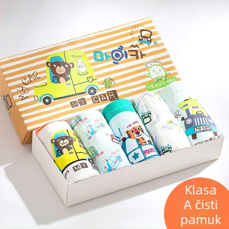 Dječje donje rublje od čistog pamuka s trokutastim uzorkom, donje rublje za dječake klase A, donje rublje za bebe, potpuno pamučno, u korejskom stilu s crtanim motivima