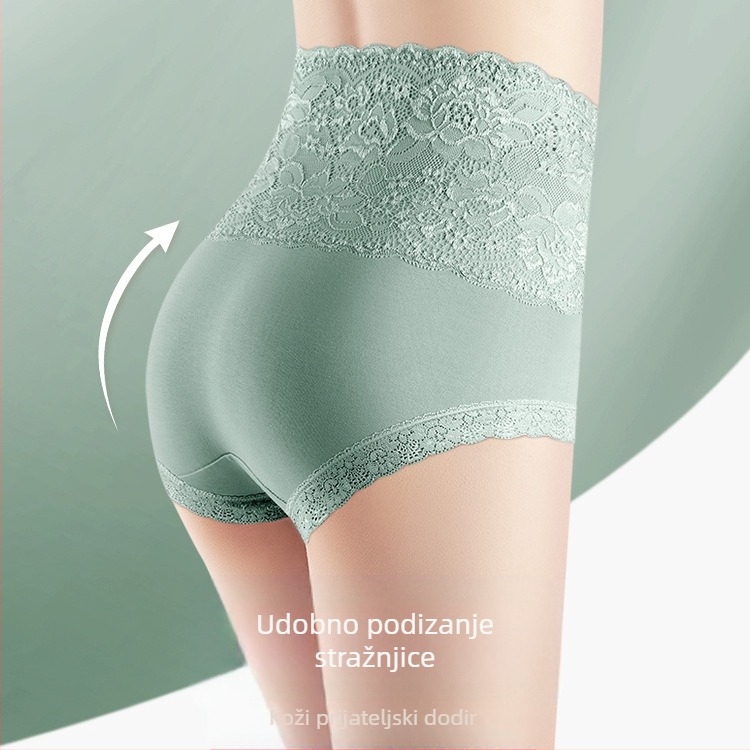 Visokostruko čipkasto žakard pamučno donje rublje za žene, bokove, trbušne hlače, prozračne dudove svilene međunožne ženske gaćice, proizvođači veleprodaje