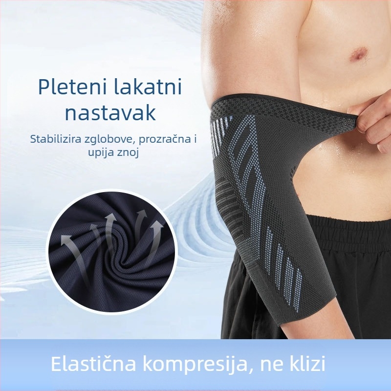 Sportski štitnici za laktove za muškarce, biciklizam na otvorenom, košarka, prozračni, upijaju znoj, pleteni štitnici za laktove pod tlakom, topli proizvođači na veliko