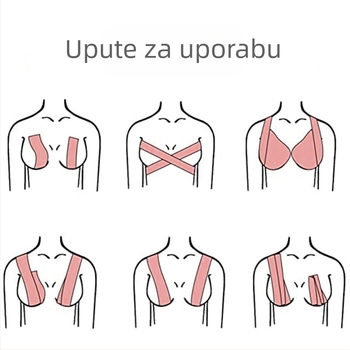 Boobtape rastezljiva tkanina bešavni flaster za podizanje grudi vodootporni silikonski flaster za grudi set