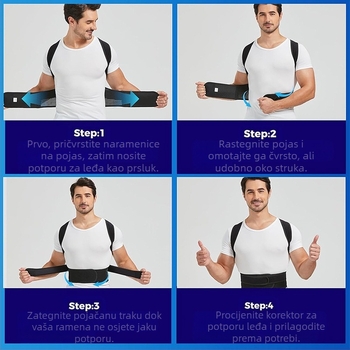 Pojas za korekciju leđa za odrasle muškarce i žene s otvorenim prsima, prekrasnim izgledom, korekcijom držanja, sprječavanjem grbavog, podesivim treningom leđa, istezanjem otvorenih ramena