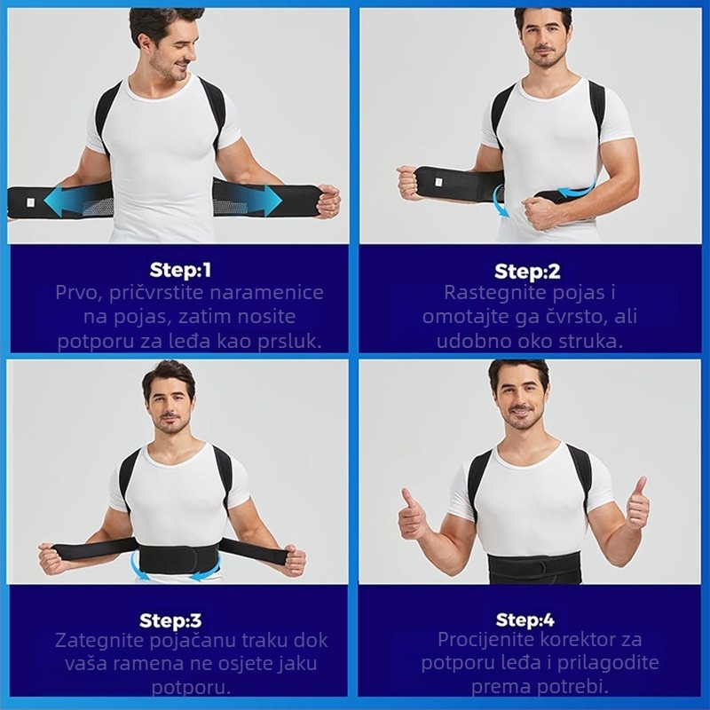 Pojas za korekciju leđa za odrasle muškarce i žene s otvorenim prsima, prekrasnim izgledom, korekcijom držanja, sprječavanjem grbavog, podesivim treningom leđa, istezanjem otvorenih ramena