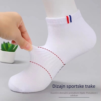 Čarape za proljeće i ljeto Muške kratke čarape Neklizajuće Protuklizne Upijajuće znoj Prozračne ljetne tanke čarape brodića Ležerne sportske moderne čarape