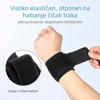 Elastična sportska narukvica za zglob, elastična, podesiva čičak traka