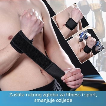 Elastična sportska narukvica za zglob, elastična, podesiva čičak traka