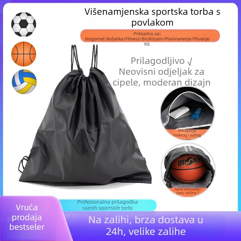 Proizvođači košarkaških torbi od oxfordske tkanine za sportski trening, prijenosna torba za pohranu, studenti, djeca, lagana nogometna odbojkaška košarkaška torba