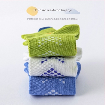 Dječje čarape za proljeće i ljeto, tanke dječje sportske prozračne mrežaste čarape za srednje i velike dječje čarape, ljetne studentske pamučne čarape za plima