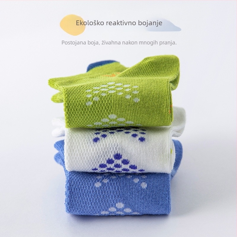 Dječje čarape za proljeće i ljeto, tanke dječje sportske prozračne mrežaste čarape za srednje i velike dječje čarape, ljetne studentske pamučne čarape za plima