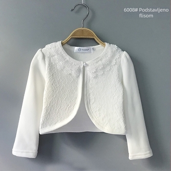 Jesenski i zimski zadebljani dječji ogrtač od baršuna, topli djevojački šal, princezina kardigan jakna, šal za djevojčice s cvijećem