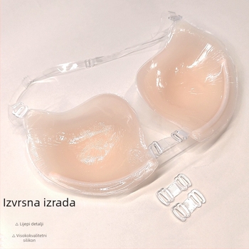 Silikonski Mango nevidljivi grudnjak s prednjom kopčom, viseći vrat, push-up vjenčanica, seksi donje rublje, tanki grudnjak