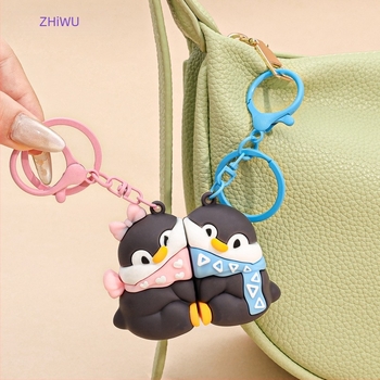 Novi magnetski privjesak za ključeve za zagrljaj pingvina, slatki mali studentski poklon, lutka, veleprodajna torba, privjesak