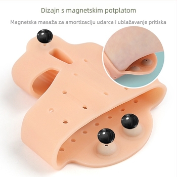 Razdjelnik za valgus palca, zadebljani magnet za apsorpciju udaraca stopala, masažna podloga za prednji dio stopala s dvostrukom rupom, ortoza za kost Big Foot