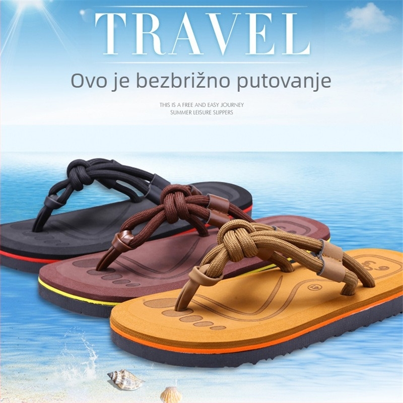 Nove muške japanke u japanskom stilu iz 2025., ljetne neklizajuće sandale za vanjsku upotrebu, vijetnamske gumene cipele za plažu, moderne