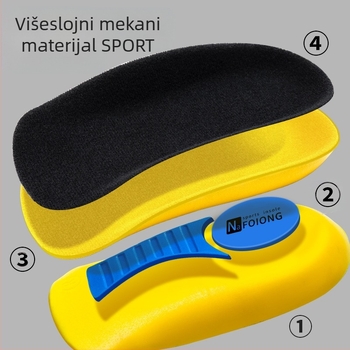 Potpora za luk stopala za muškarce i žene, sportska apsorpcija udara, polupodloga za korekciju ravnog stopala, fascija, Ahilova tendinitis, ublažavanje trnaca u peti