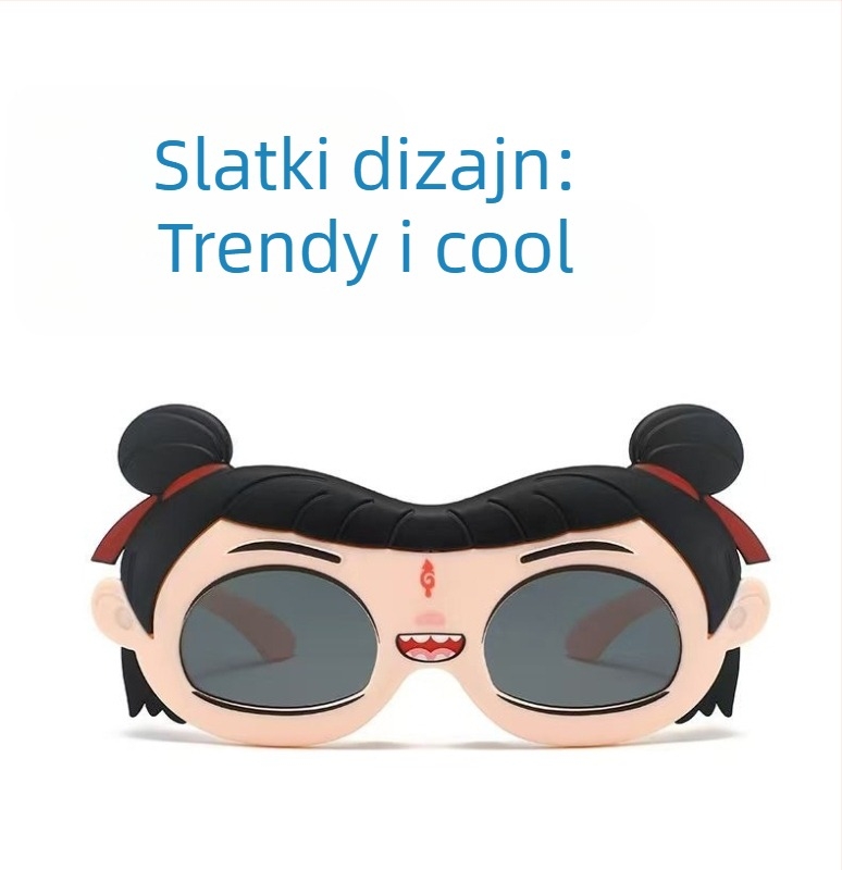 Nezha Ao C sunčane naočale za djecu, polarizirane sunčane naočale, anti-ultraljubičaste, slatke crtane dječje TPEE naočale za dječake i djevojčice