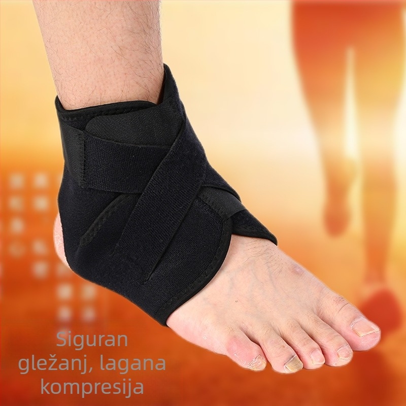 Kompresijska sportska steznica za gležanj, prozračna, upija znoj, topla, zaštitna, za gležanj, za muškarce i žene