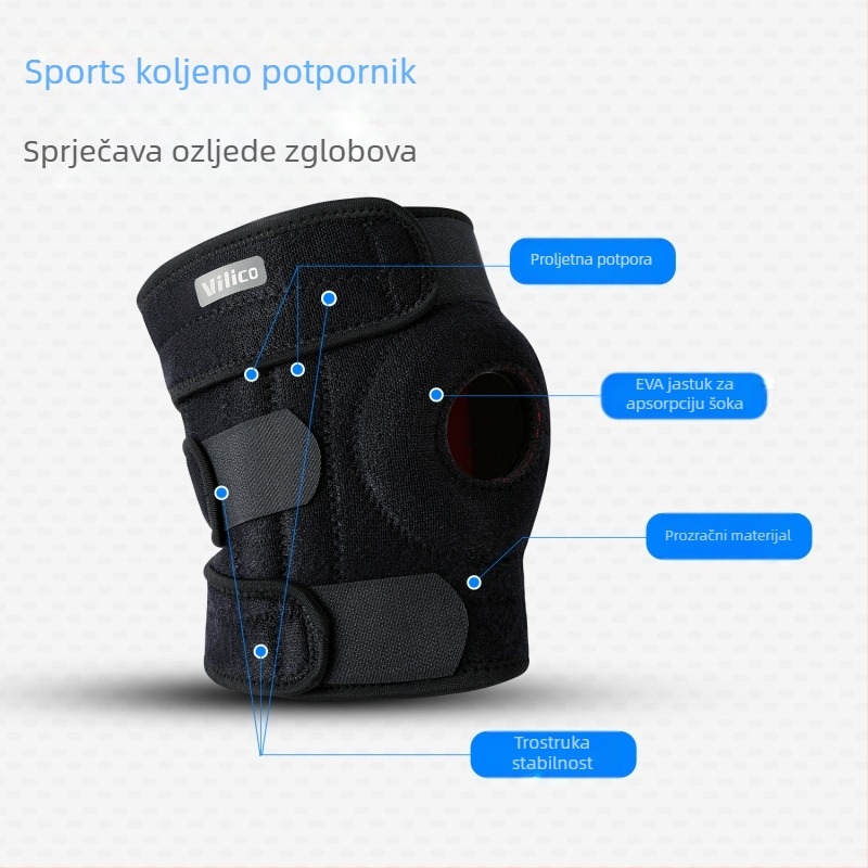 Vilico muški i ženski proljetni i ljetni prozračni štitnici za koljena pod tlakom za trčanje, sportove na otvorenom, veleprodaja zaštitne opreme