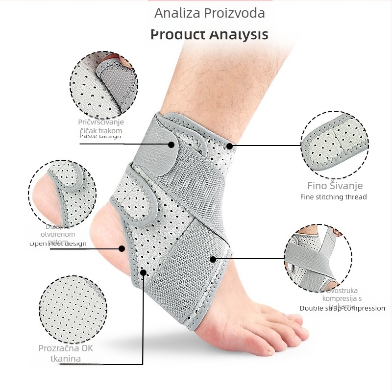 Sportska zaštita za gležanj pod pritiskom, vanjski sportovi za jahanje, košarka, badminton, remen s dvostrukim tlačnim fiksnim štitnikom