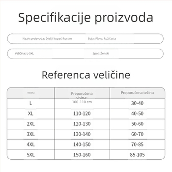 Dječji dvodijelni kupaći kostim za djevojčice s dugim rukavima i dugim hlačicama, uzrast 4–12 godina