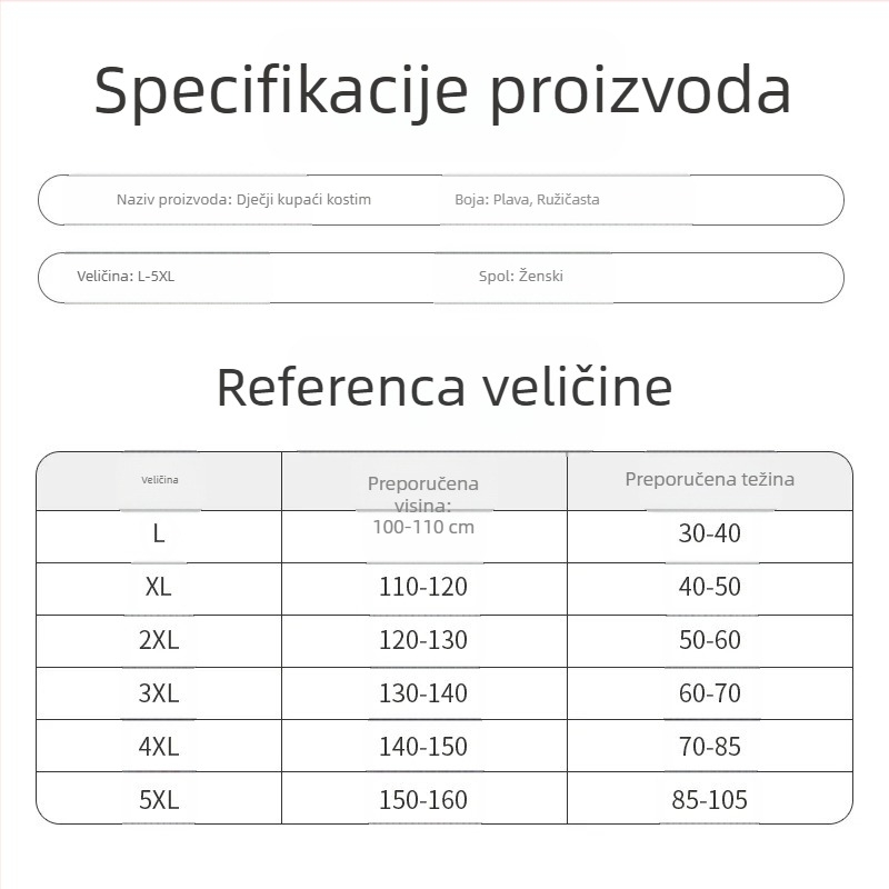 Dječji dvodijelni kupaći kostim za djevojčice s dugim rukavima i dugim hlačicama, uzrast 4–12 godina