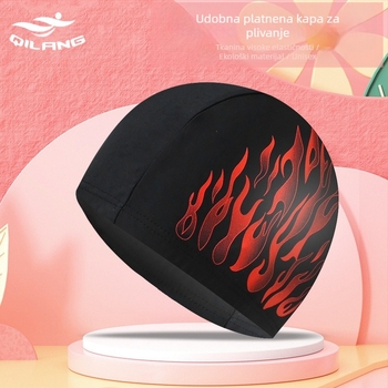 Kapa za plivanje Flame za odrasle muškarce, modni tisak, zaštita za uši od najlonske tkanine, proizvođači veleprodajnih kapa za plivanje