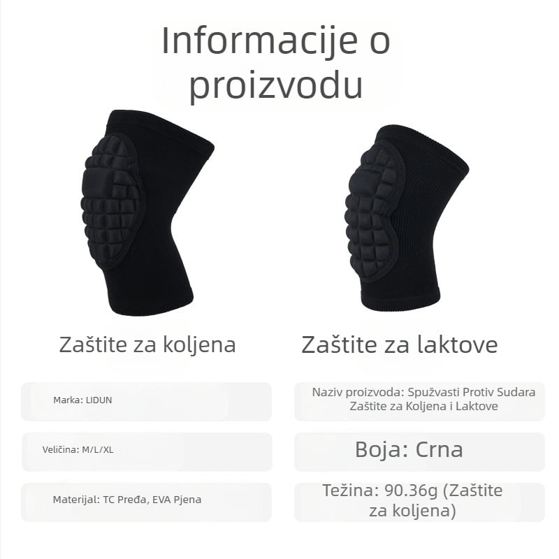 Vanjski taktički zadebljani spužvasti štitnici za koljena, štitnici za laktove, nogomet, odbojku, ples, klečanje, prozračni, sportski štitnici za koljena s oklopom kornjače, otporni na sudare