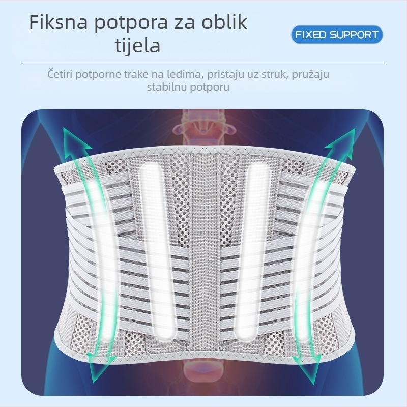 Pojas za zaštitu struka, prozračnu zaštitu, lumbalni disk koji izbočuje lumbalne diskove, za muškarce i žene, fitness, dizanje utega, čučanj, snažno zatezanje trbuha