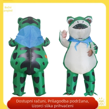 TikTok Ista žaba lutka Napuhana odjeća Popularna internetska vruća žaba lutka Kostim Halloween Party Dress Up Rekviziti